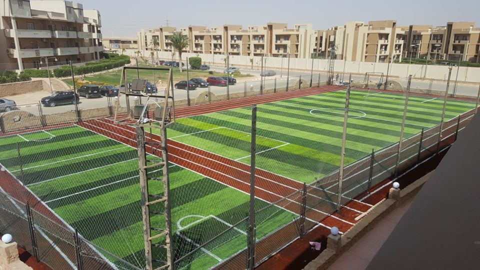 Football Pitch At Morning